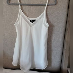 Lulus white adjustable strap tank
